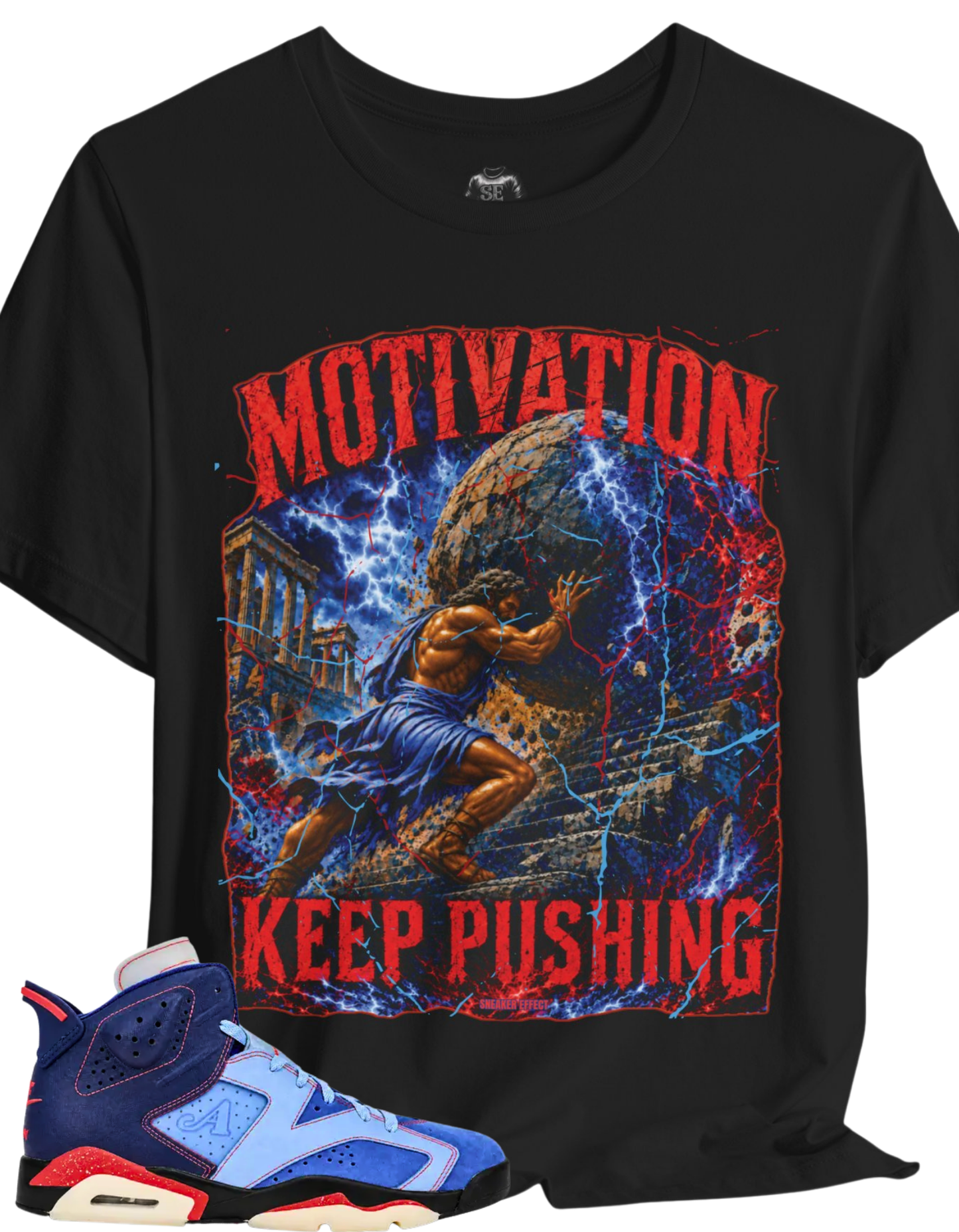 SNEAKER EFFECT Tee Shirt to match Awake Ny blueberry Jordan 6