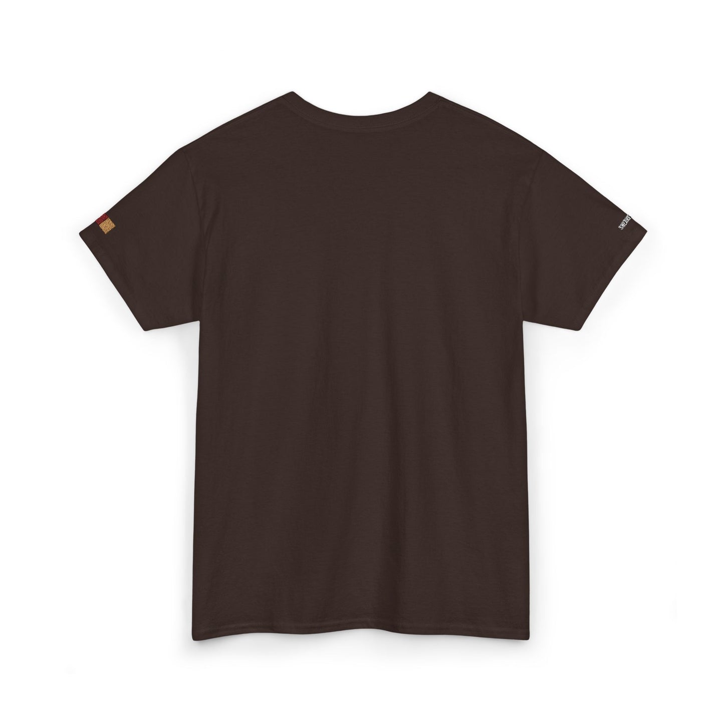 ICON Sequin Graphic Tee | Retro Lettering, Brown Cotton T-Shirt