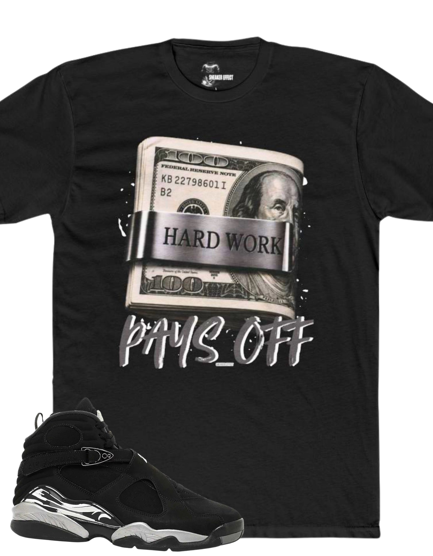 SNEAKER EFFECT TEE TO MATCH Jordan 8 Chrome